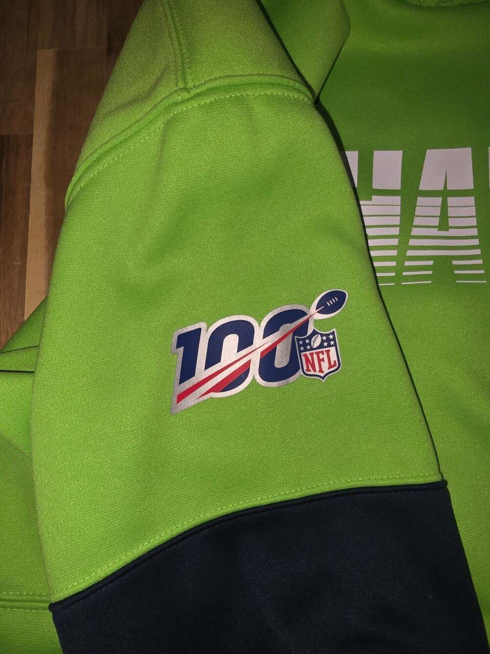 Seattle Seahawks Nike NFL 100th Anniversary Sideline Performance Pullover Hoodie - Picture 5 of 6